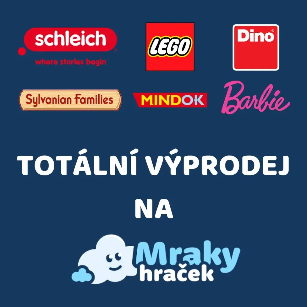 Totální výprodej hraček značek Schleich, LEGO, Dino, Sylvanian Families, Mindok a Barbie na eshopu Mraky hraček.