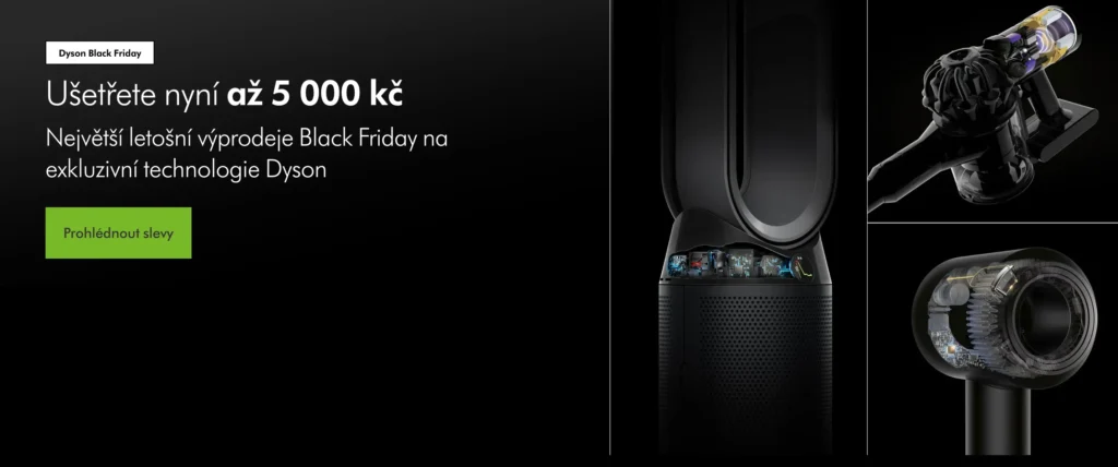 Dyson Black Friday: Ušetřete až 5 000 Kč na špičkových technologiích Dyson s exkluzivními slevami a výhodami, včetně dopravy zdarma a prodloužené lhůty na vrácení.