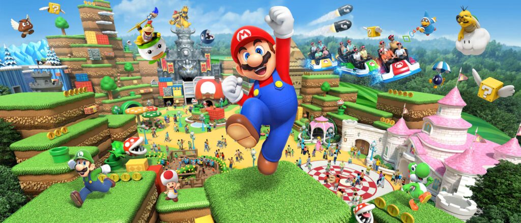 Super Nintendo World v Japonsku – vstupní brána plná herních prvků