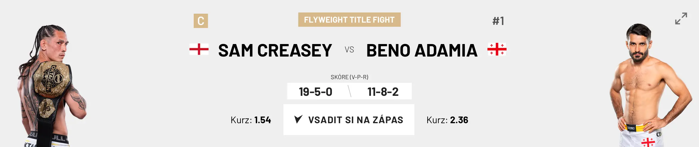 Creasey Sam vs Adamia Beno